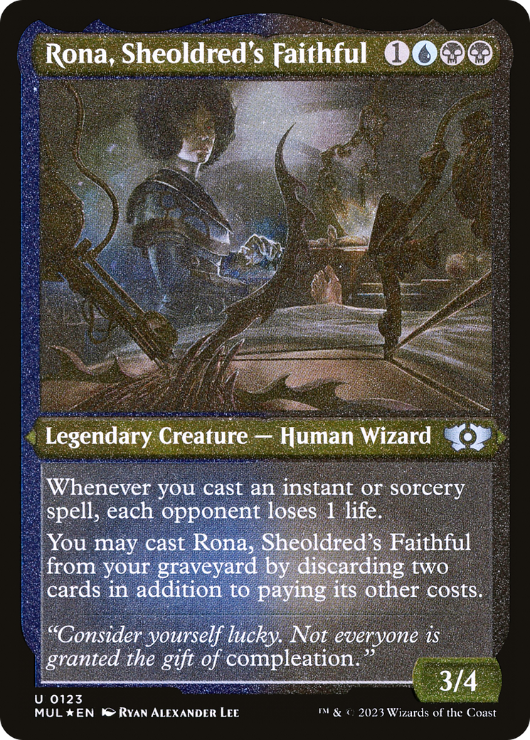 Rona, Sheoldred's Faithful (Foil Etched) [Multiverse Legends] | Good Games Modbury