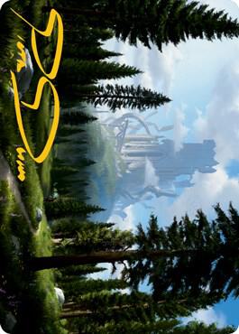 Forest 61 81 Art Card Gold Stamped Signature 61 (Art Series: Adventures in the Forgotten Realms)  | Good Games Modbury
