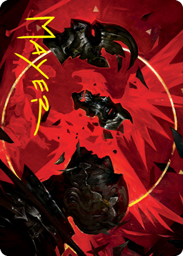 Abrade Art Card (Gold-Stamped Signature) [Innistrad: Crimson Vow Art Series] | Good Games Modbury