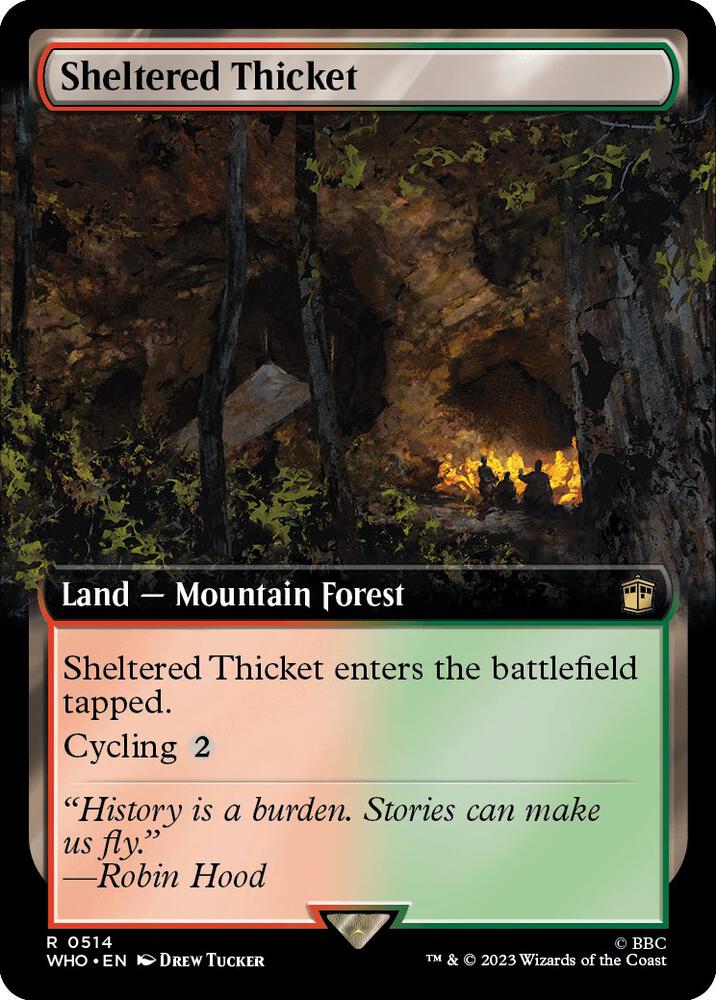 Sheltered Thicket 514/331 (Universes Beyond: Doctor Who)  - Extended Art | Good Games Modbury