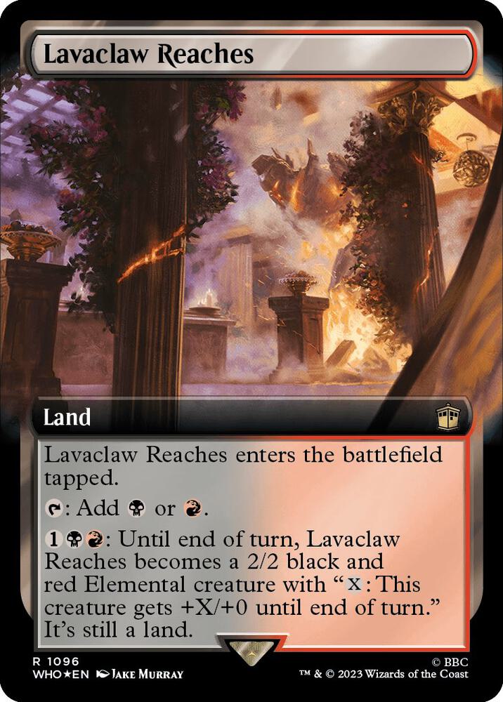 Lavaclaw Reaches 1096/331 (Universes Beyond: Doctor Who)  - Extended Art Surge Foil | Good Games Modbury