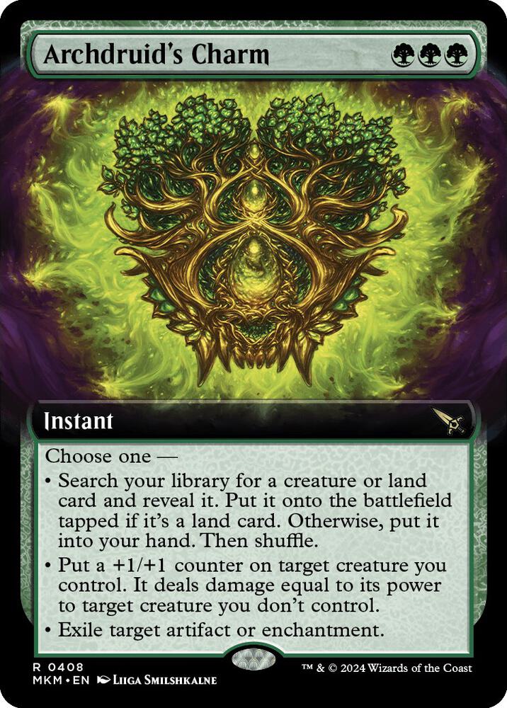 Archdruid's Charm 408/286 (Murders at Karlov Manor)  - Extended Art | Good Games Modbury