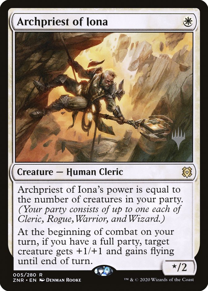 Archpriest of Iona (Promo Pack) [Zendikar Rising Promos] | Good Games Modbury