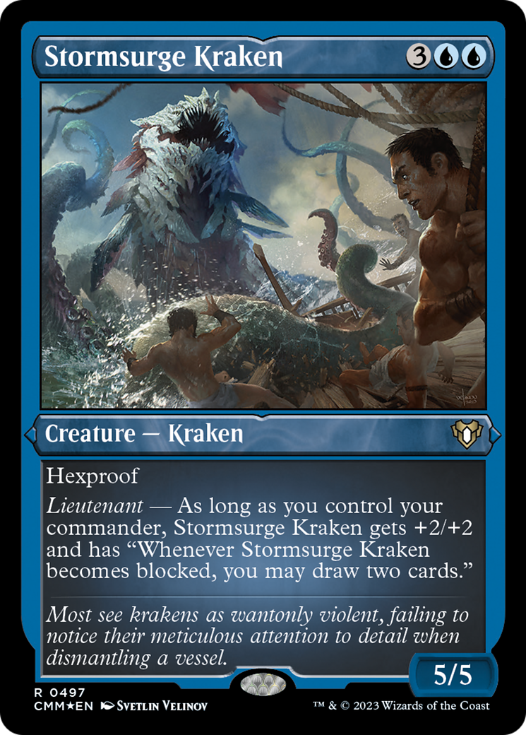 Stormsurge Kraken (Foil Etched) [Commander Masters] | Good Games Modbury