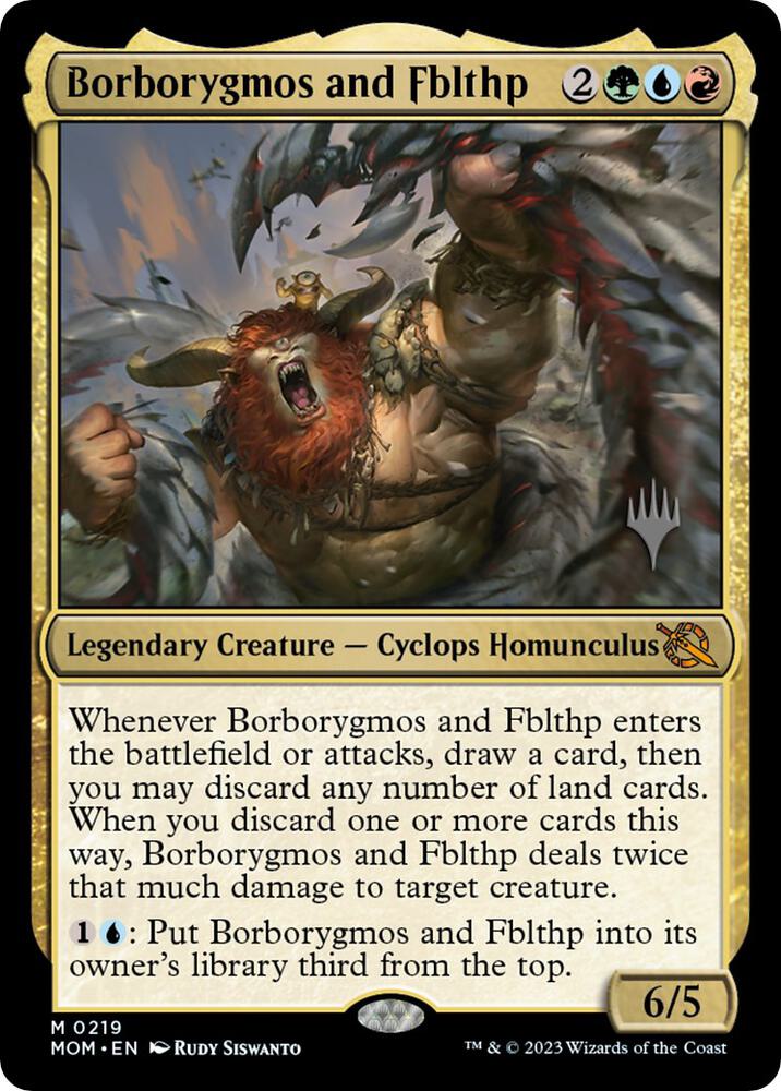 Borborygmos and Fblthp 219p/162 (Promo Pack: March of the Machine)  - Foil | Good Games Modbury