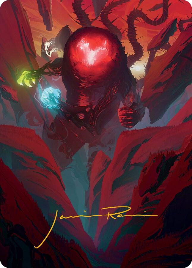 Omnath Locus of All Art Card 62 81 Gold Stamped Signature 62 (Art Series: March of the Machine)  | Good Games Modbury