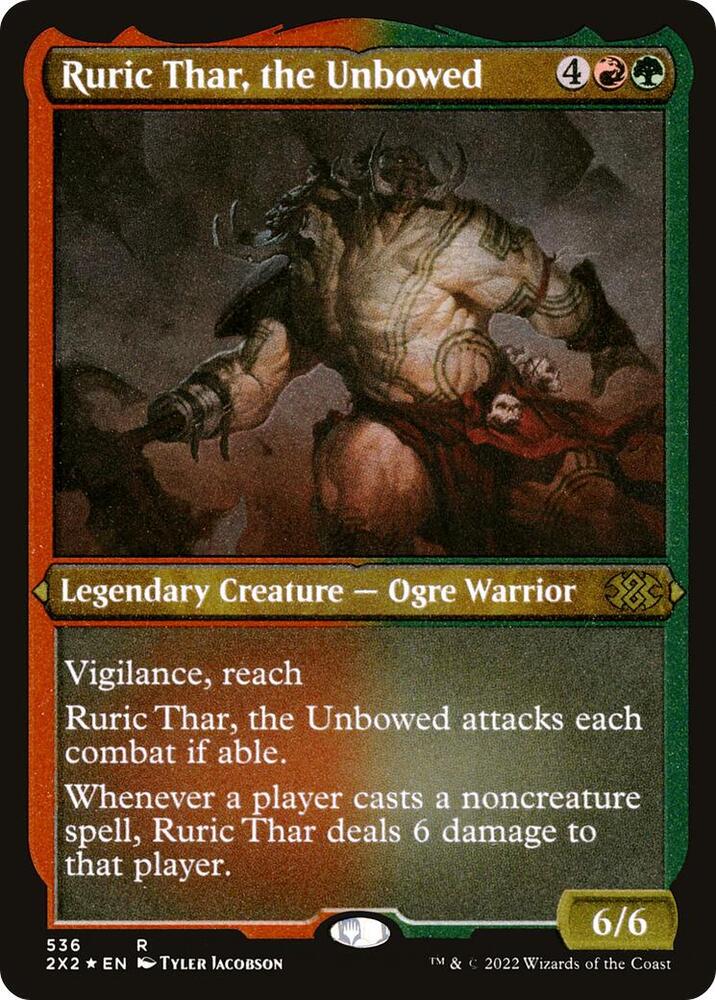 Ruric Thar the Unbowed Foil Etched 536 (Double Masters 2022)  - Foil | Good Games Modbury
