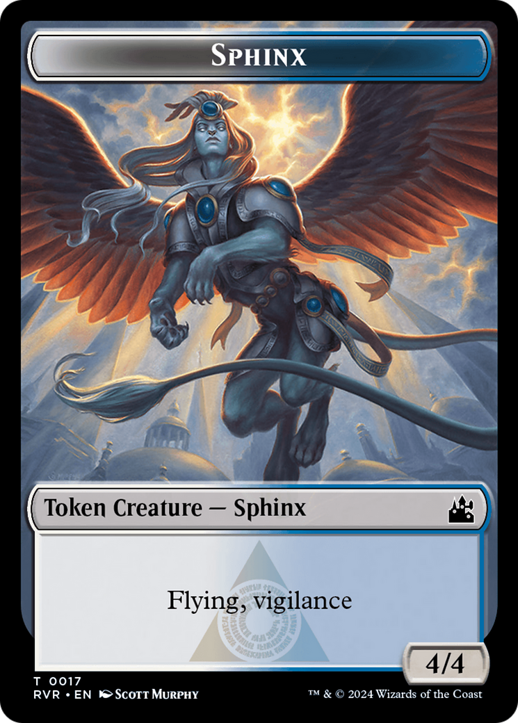 Bird // Sphinx Double-Sided Token [Ravnica Remastered Tokens] | Good Games Modbury