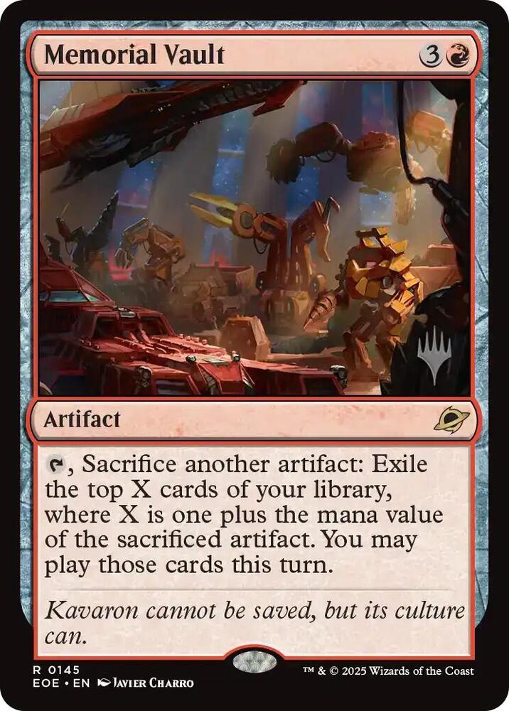 Memorial Vault 145p/160 (Promo Pack: Edge of Eternities)  - Foil | Good Games Modbury