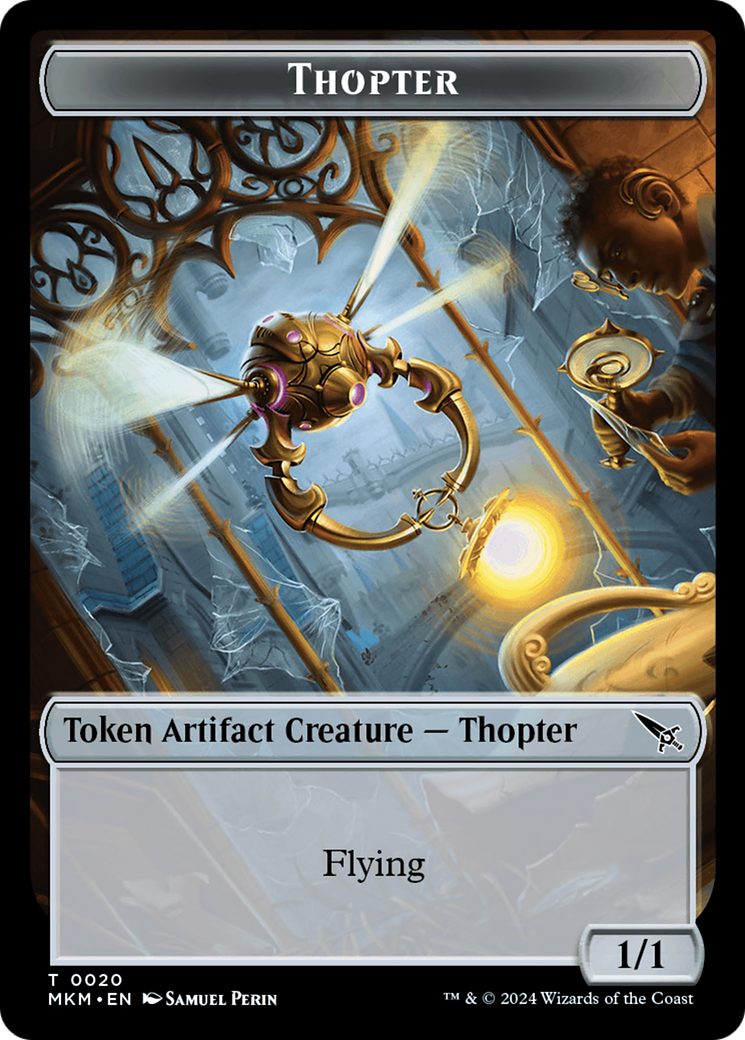 Thopter // Treasure Double-Sided Token [Murders at Karlov Manor Commander Tokens] | Good Games Modbury