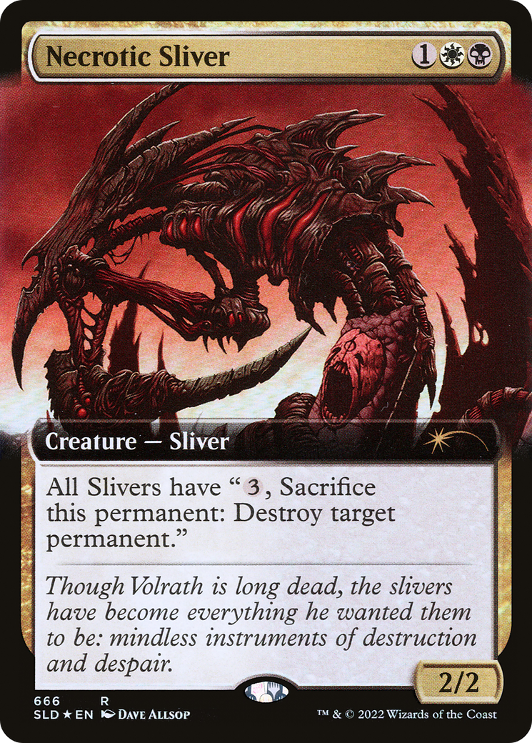 Necrotic Sliver (Extended Art) [Secret Lair Drop Promos] | Good Games Modbury