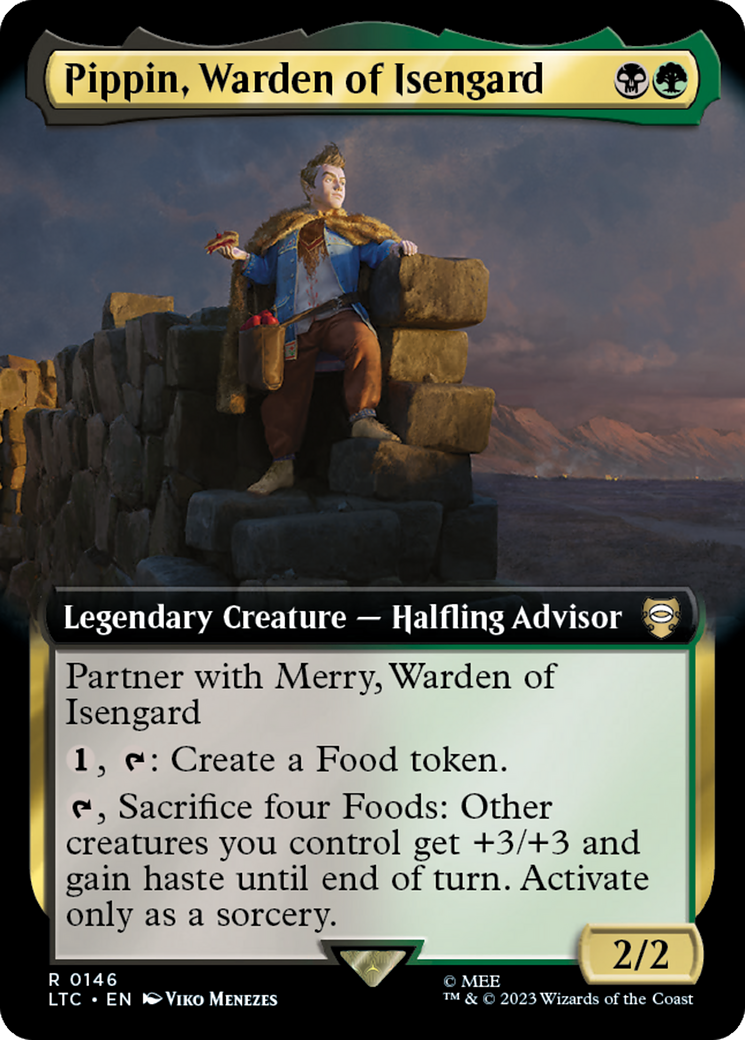 Pippin, Warden of Isengard (Extended Art) [The Lord of the Rings: Tales of Middle-Earth Commander] | Good Games Modbury