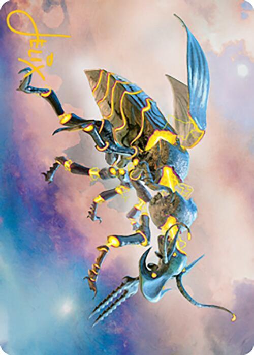 Zabaz the Glimmerwasp Art Card Gold Stamped Signature 65 (Art Series: Modern Horizons 2)  | Good Games Modbury