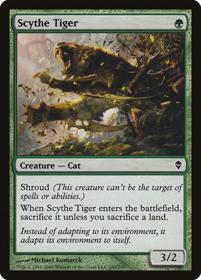 Scythe Tiger 183/249 (Zendikar)  - Foil | Good Games Modbury