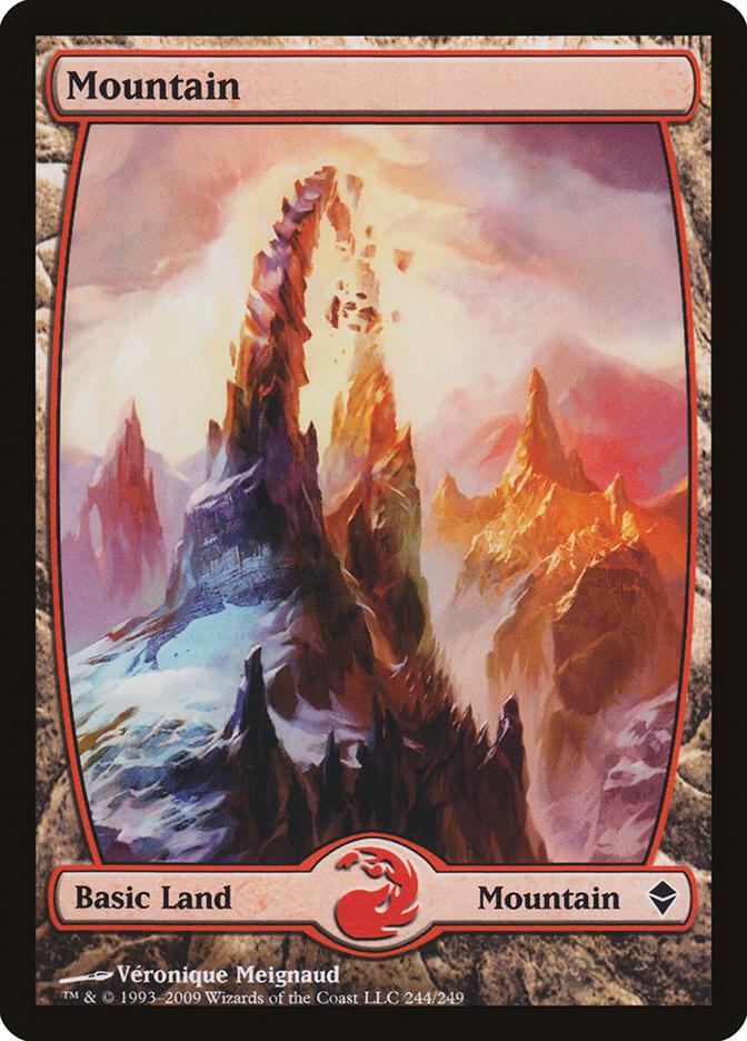 Mountain 244/249 (Zendikar)  - Full Art | Good Games Modbury