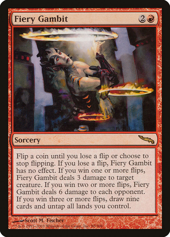 Fiery Gambit 90/306 (Mirrodin)  - Foil | Good Games Modbury