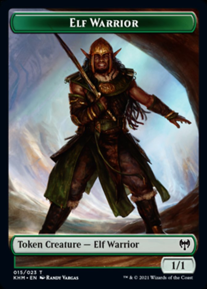 Elf Warrior Token [Kaldheim Tokens] | Good Games Modbury