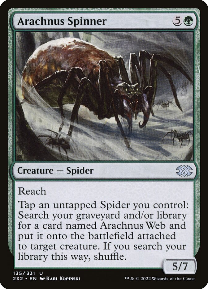Arachnus Spinner 135/331 (Double Masters 2022)  - Foil | Good Games Modbury