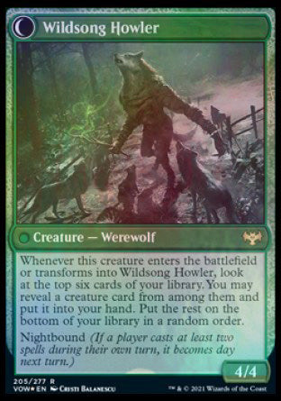 Howlpack Piper // Wildsong Howler [Innistrad: Crimson Vow Prerelease Promos] | Good Games Modbury