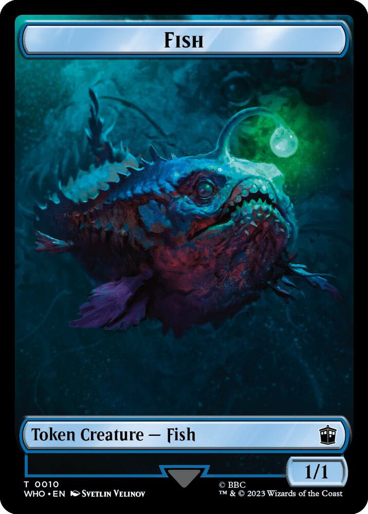Fish Beast Double Sided Token 10 // 17 (Universes Beyond: Doctor Who)  | Good Games Modbury