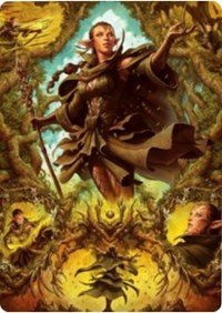 Nissa of Shadowed Boughs 2 Art Card [Zendikar Rising Art Series] | Good Games Modbury