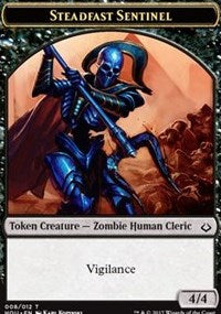 Steadfast Sentinel // Zombie Double-Sided Token [Hour of Devastation Tokens] | Good Games Modbury