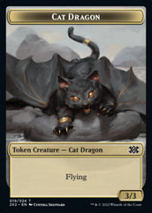 Cat Dragon // Monk Double-Sided Token [Double Masters 2022 Tokens] | Good Games Modbury