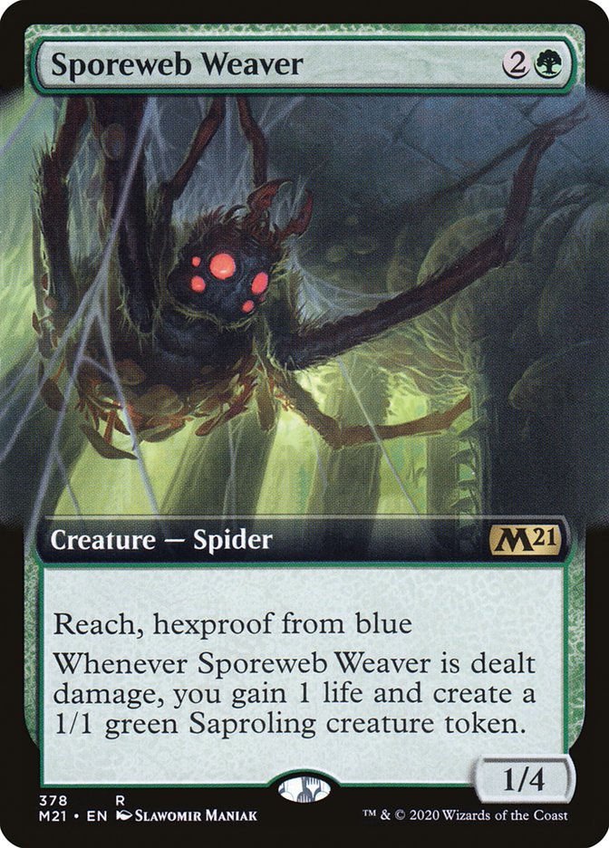 Sporeweb Weaver (Extended Art) [Core Set 2021] | Good Games Modbury