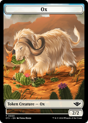 Zombie // Ox Warrior Double-Sided Token [Outlaws of Thunder Junction Commander Tokens] | Good Games Modbury