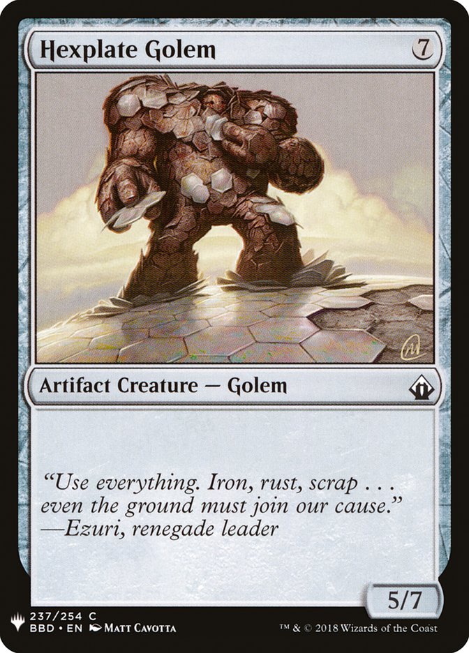 Hexplate Golem [Mystery Booster] | Good Games Modbury