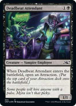 Deadbeat Attendant Galaxy Foil 355/244 (Unfinity)  - Foil | Good Games Modbury