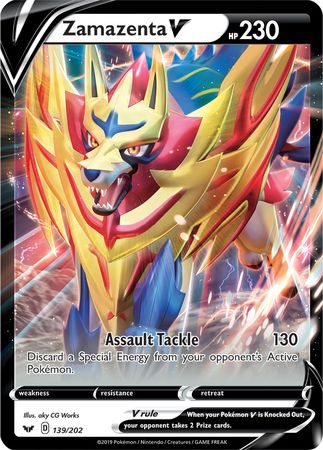 Zamazenta V (139/202) (Jumbo Card) [Sword & Shield: Base Set] | Good Games Modbury