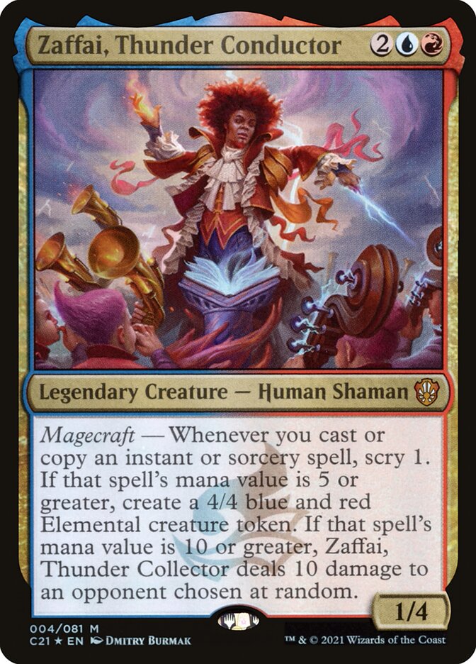 Zaffai, Thunder Conductor 4/81 (Commander 2021)  - Foil | Good Games Modbury