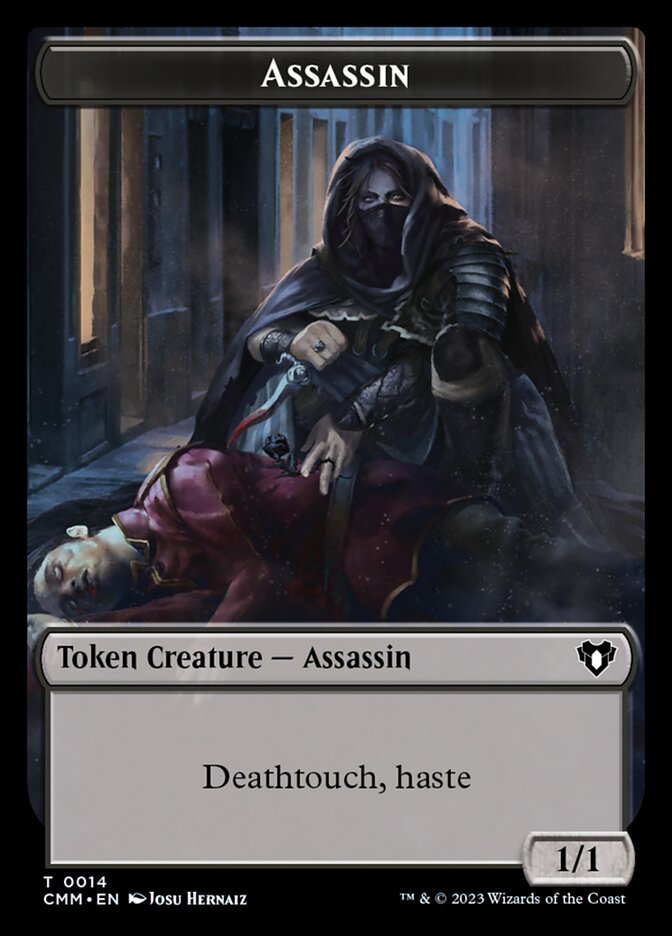 Treasure // Assassin Double-Sided Token [Commander Masters Tokens] | Good Games Modbury