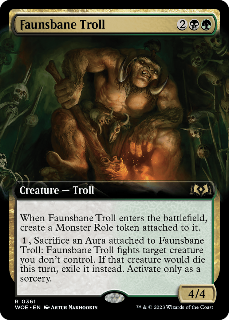 Faunsbane Troll (Extended Art) [Wilds of Eldraine] | Good Games Modbury