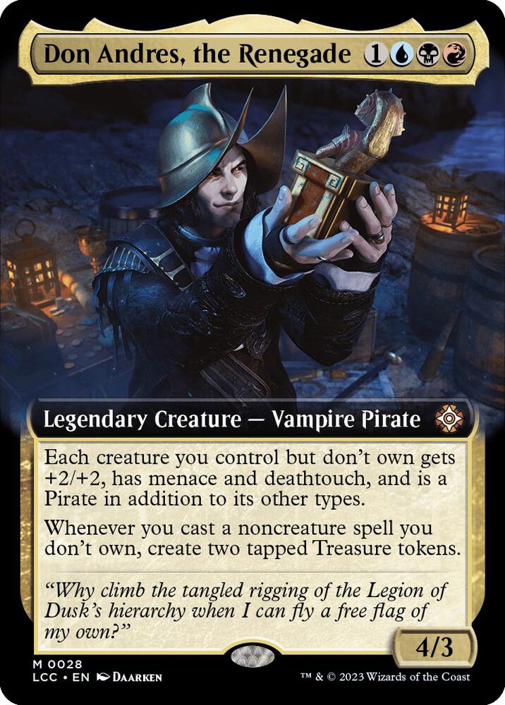 Don Andres, the Renegade 28/370 (Commander: The Lost Caverns of Ixalan)  - Extended Art Foil | Good Games Modbury