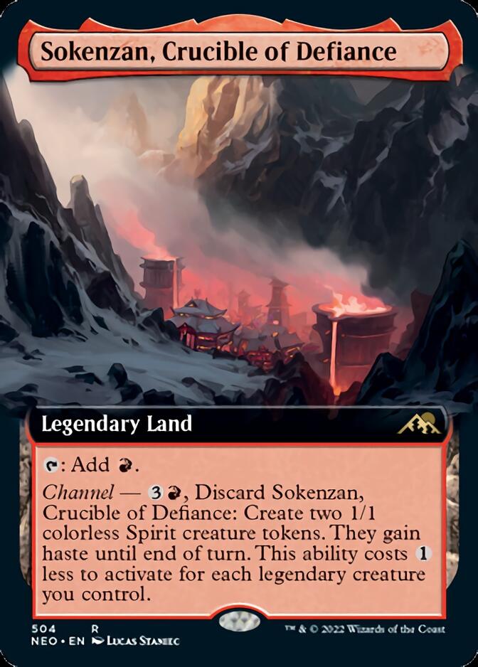 Sokenzan, Crucible of Defiance (Extended Art) [Kamigawa: Neon Dynasty] | Good Games Modbury