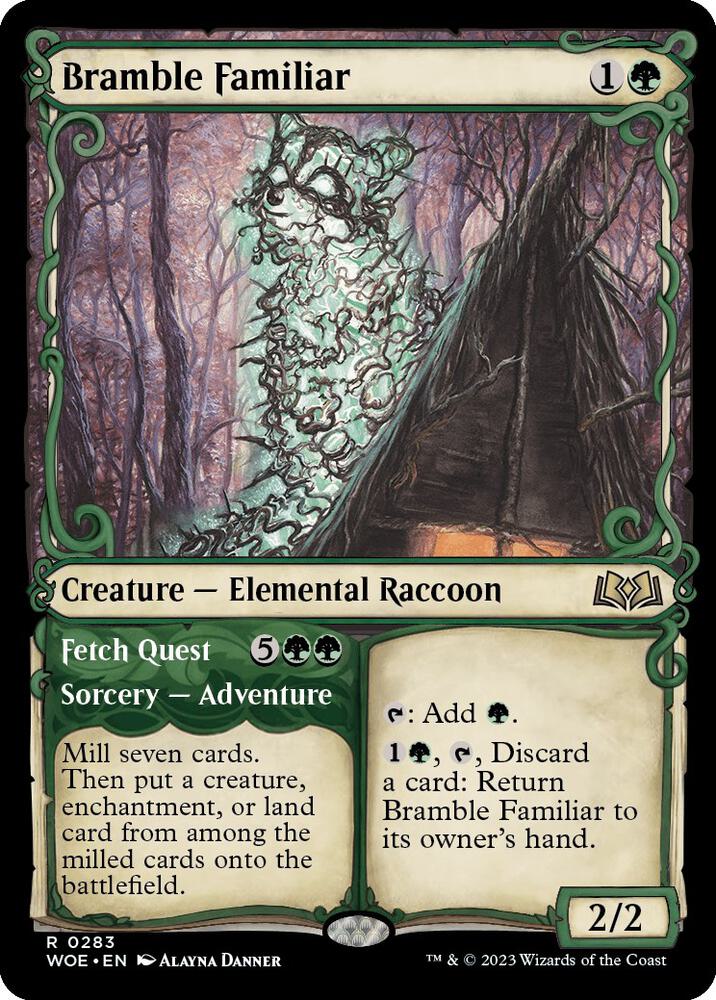 Bramble Familiar // Fetch Quest 283 (Wilds of Eldraine)  - Showcase Foil | Good Games Modbury