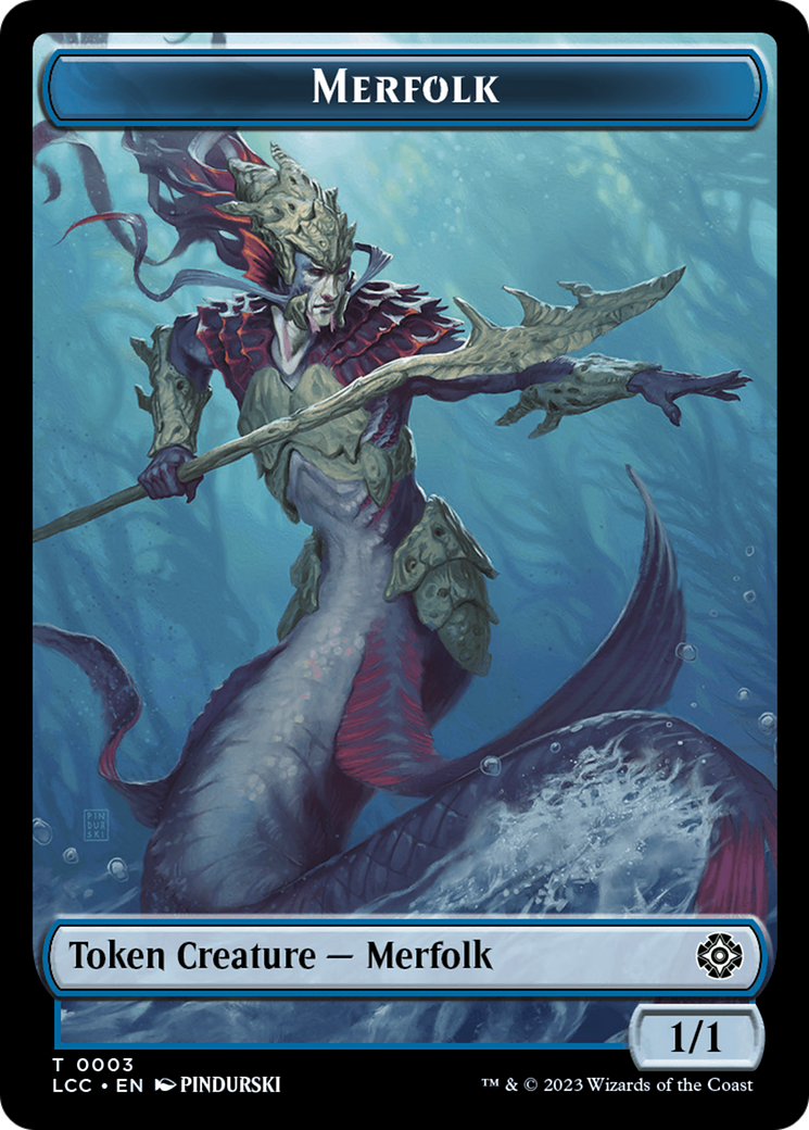 Bird // Merfolk (0003) Double-Sided Token [The Lost Caverns of Ixalan Commander Tokens] | Good Games Modbury