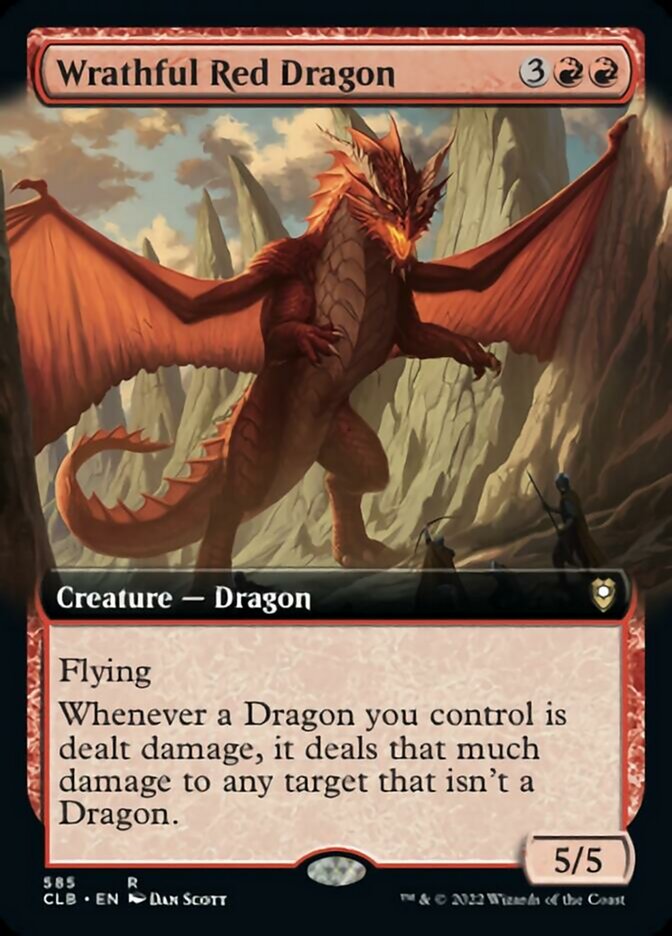 Wrathful Red Dragon (Extended Art) [Commander Legends: Battle for Baldur's Gate] | Good Games Modbury