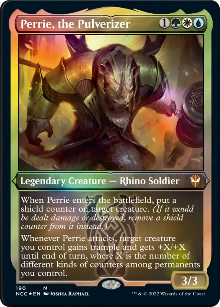 Perrie the Pulverizer Display Commander Thick Stock 190 (Commander: Streets of New Capenna)  - Foil | Good Games Modbury