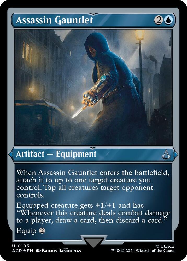 Assassin Gauntlet 185 (Universes Beyond: Assassin's Creed)  - Etched Foil | Good Games Modbury