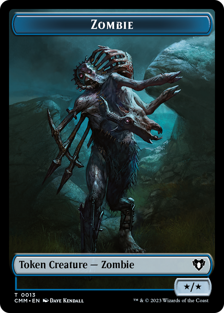 Spirit (0039) // Zombie (0013) Double-Sided Token [Commander Masters Tokens] | Good Games Modbury