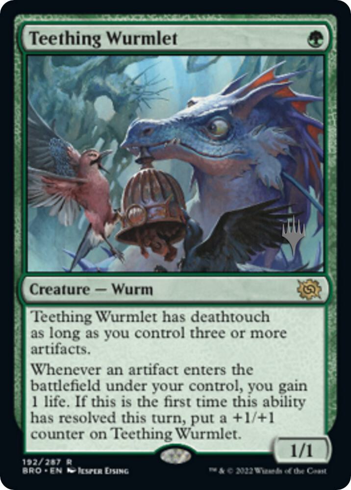 Teething Wurmlet 192p/169 (Promo Pack: The Brothers' War)  - Foil | Good Games Modbury
