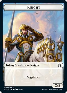 Knight Saproling Double Sided Token 2 // 8 (Commander: Adventures in the Forgotten Realms)  | Good Games Modbury