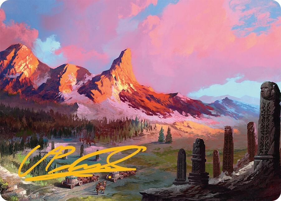 Rugged Highlands Art Card 29 54 Gold Stamped Signature 29 (Art Series: Tarkir: Dragonstorm)  | Good Games Modbury