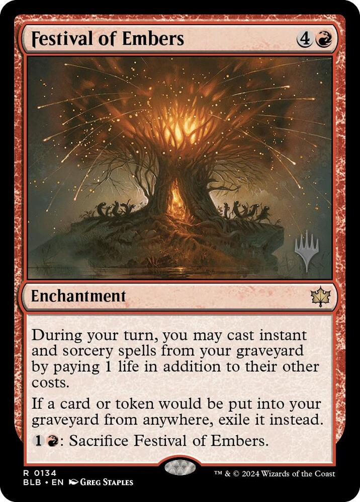 Festival of Embers 134 (Promo Pack: Bloomburrow)  - Foil | Good Games Modbury
