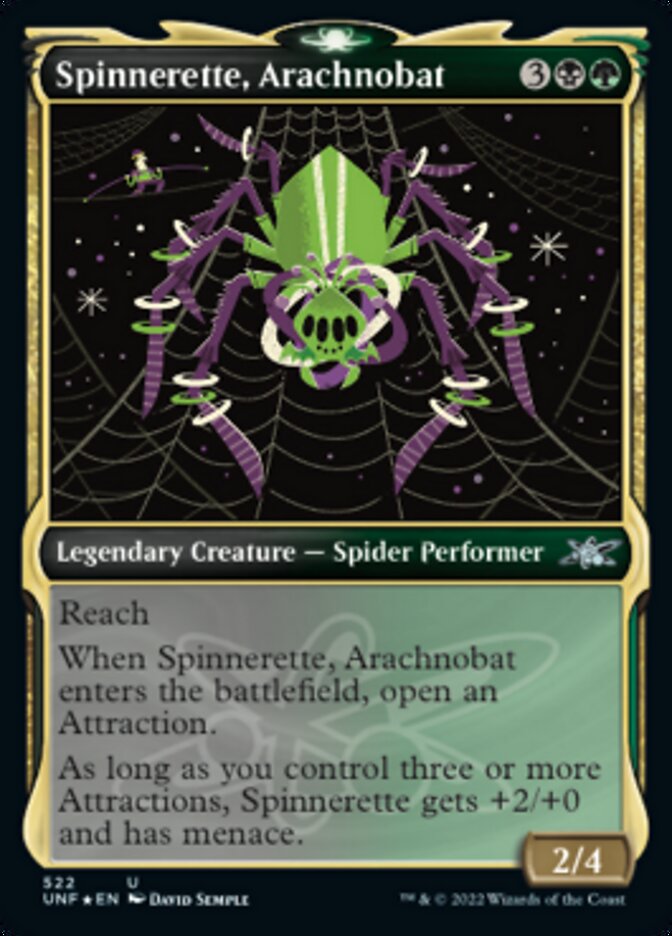 Spinnerette, Arachnobat (Showcase) (Galaxy Foil) [Unfinity] | Good Games Modbury