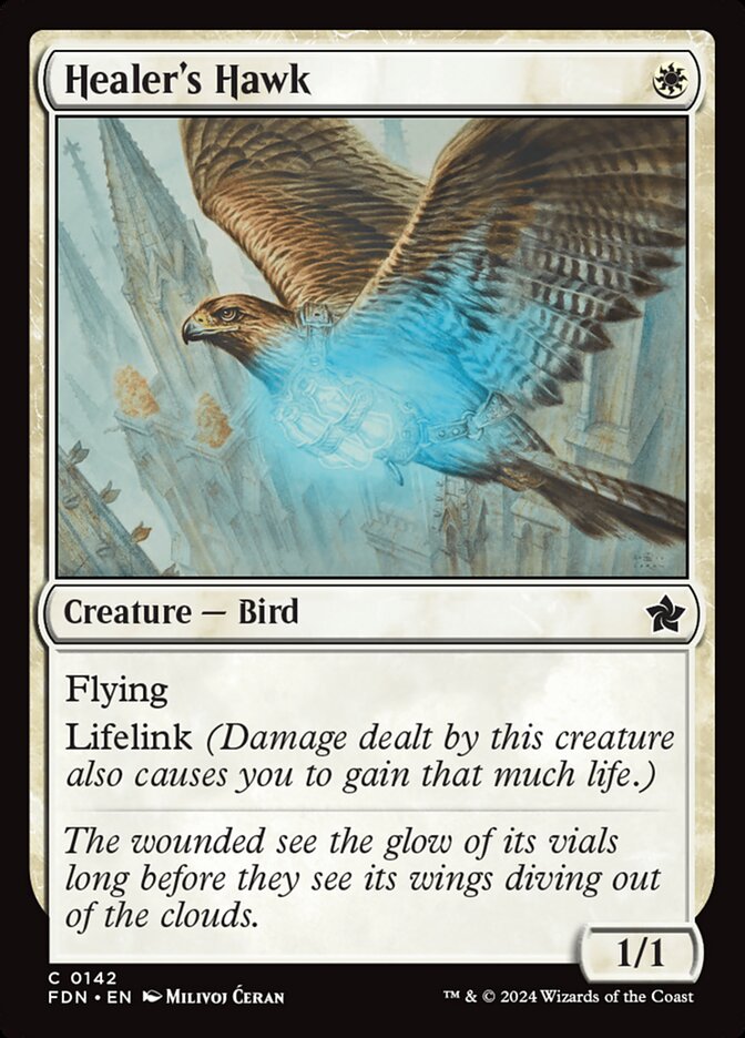 Healer's Hawk 142 (Foundations)  - Foil | Good Games Modbury