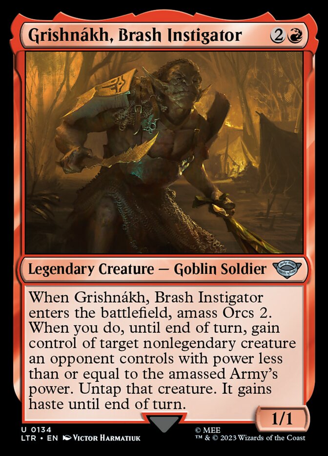 Grishnakh Brash Instigator 134 (Universes Beyond: The Lord of the Rings: Tales of Middle-earth)  | Good Games Modbury